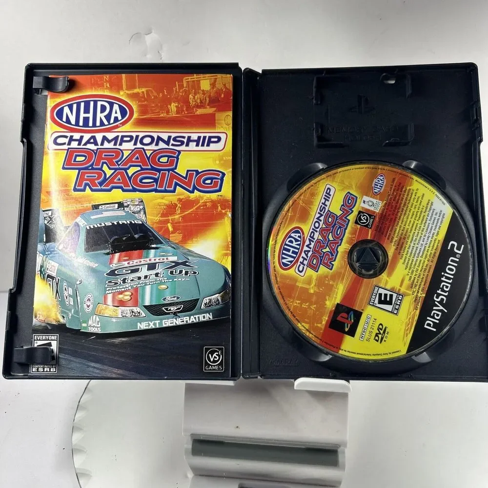 NHRA Championship Drag Racing ( PlayStation 2)- PS2 Disc Case and Manual‎
